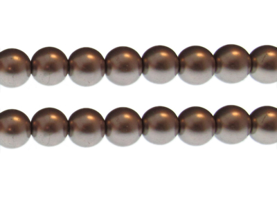 12mm Slate Glass Pearl Bead, approx. 18 beads