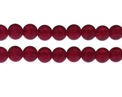 10mm Pomegranate Crackle Frosted Glass Bead, approx. 17 beads
