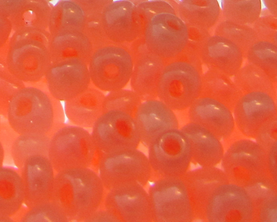 6/0 Soft Salmon Opaque Glass Seed Bead, 1oz. Bag
