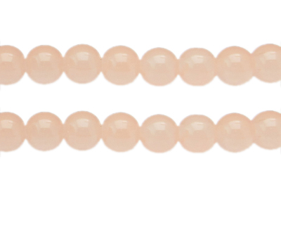 12mm Pale Salmon Jade-Style Glass Bead, approx. 17 beads
