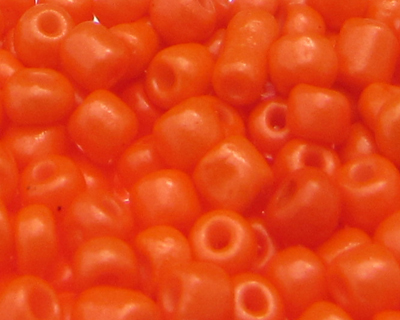 6/0 Orange Opaque Glass Seed Beads, 1oz. bag