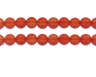 10mm Strawberry Sea/Beach-Style Glass Bead, approx. 16 beads