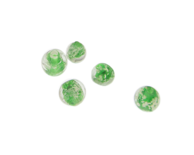8mm Green Splatter Lampwork Glass Bead, 5 beads 8mm Green Splatter Lampwork Glass Bead, 5 beads
