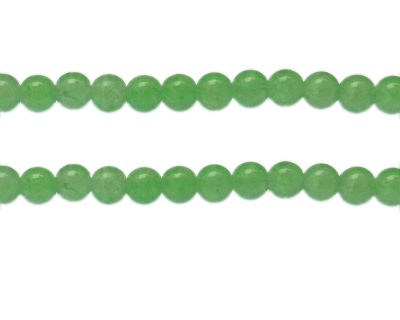 (image for) 8mm Green Aventurine Gemstone-Style Glass Bead, approx. 35 beads