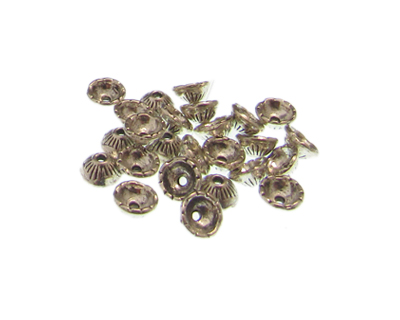 (image for) 6mm Silver Metal Bead Cap, approx. 25 caps - Click Image to Close