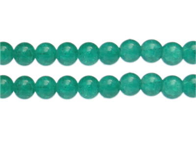 10mm Green Aventurine-Style Glass Bead, approx. 16 beads
