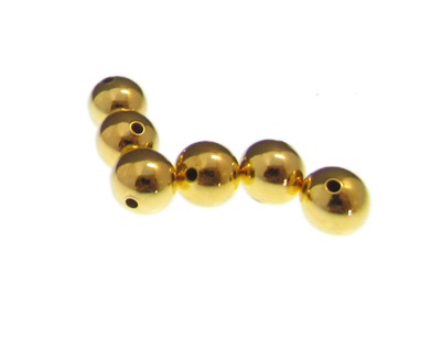 (image for) 10mm Gold Brass Spacer Bead, approx. 8 beads - Click Image to Close