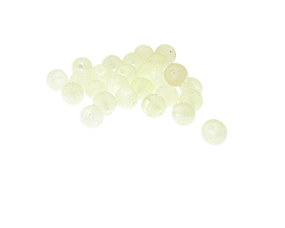 (image for) Approx. 1oz. x 6mm Ivory Druzy-Style Glass Bead