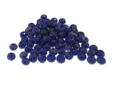(image for) Approx. 1oz. x 6x4mm Blue Rondelle Glass Bead - Click Image to Close