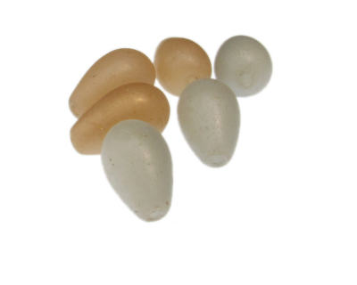 20 x 12mm Gold and Silver Coated Drop Glass Bead, 6 beads