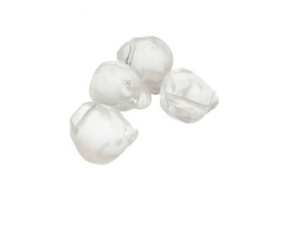(image for) 16mm Crystal Matte Skull Glass Bead, 4 beads - Click Image to Close