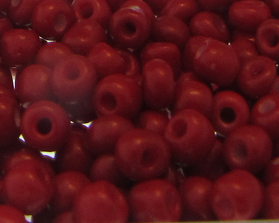 6/0 Red Opaque Glass Seed Bead, 1oz. Bag