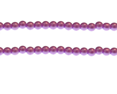 6mm Lilac Glass Pearl Bead, approx. 68 beads