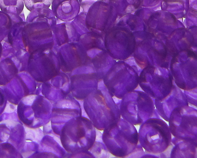 6/0 Deep Violet Transparent Glass Seed Bead, 1oz. Bag