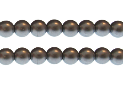12mm Stone Glass Pearl Bead, approx. 18 beads