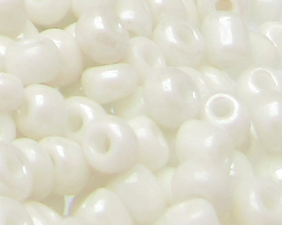 6/0 Bright White Opaque Glass Seed Bead, 1oz. Bag