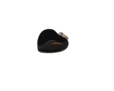 18mm Black Onyx Heart Gemstone Pendant