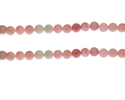 6mm Pink Gemstone Bead, approx. 30 beads