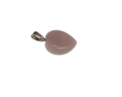 20mm Dusty Pink Gemstone Heart Pendant