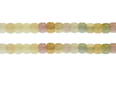 8 x 6mm Pastel Rondelle Gemstone-Style Bead, 7.5" string