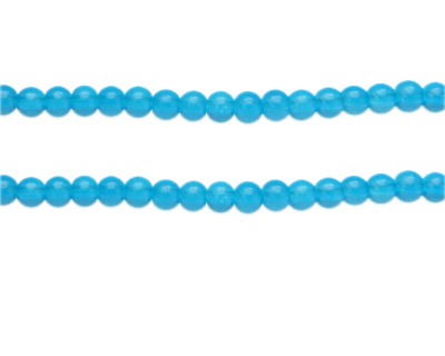 (image for) 6mm Deep Turquoise Jade-Style Glass Bead, approx. 76 beads