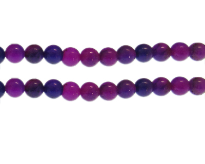 8mm Purple/Violet Gemstone Bead, approx. 23 beads