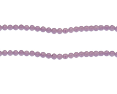 4mm Lilac Jade-Style Glass Bead, approx. 100 beads