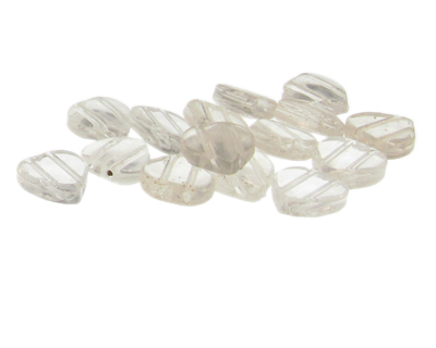 14mm Crystal Heart 2-hole Pressed Glass Bead, 15 beads