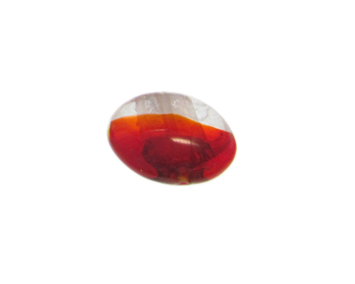 28mm Red/Crystal Foil Lampwork Glass Bead 28mm Red/Crystal Foil Lampwork Glass Bead