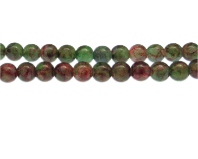 8mm Deep Unikite Duo-Style Glass Bead, approx. 35 beads