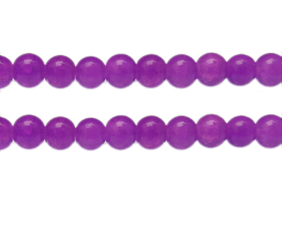 (image for) 10mm Deep Amethyst Gemstone-Style Glass Bead, approx. 17 beads