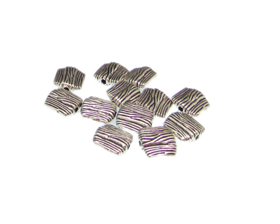(image for) 8mm Silver Square Metal Spacer Bead, approx. 12 beads