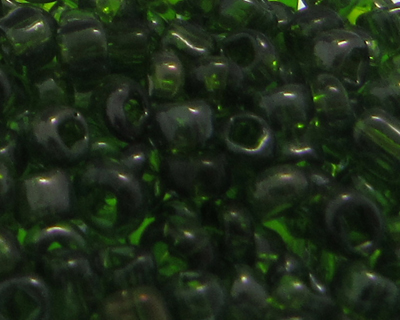 6/0 Dark Green Luster Glass Seed Bead, 1oz. Bag