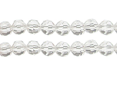 10mm Clear Crystal Glass Bead, approx. 10 beads
