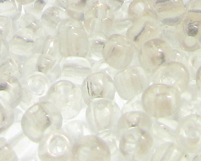 6/0 White Transparent Glass Seed Beads, 1oz. bag