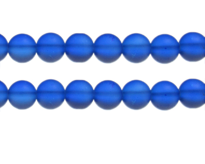 12mm Blue Sea/Beach-Style Glass Bead, approx. 13 beads