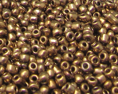 11/0 Gold Metallic Glass Seed Bead, 1oz. Bag