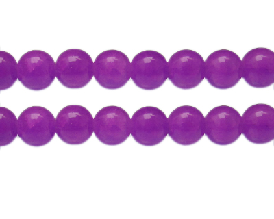 (image for) 12mm Deep Amethyst Gemstone-Style Glass Bead, approx. 15 beads
