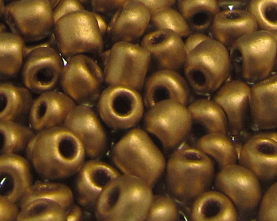 6/0 Gold Metallic Glass Seed Beads, 1oz. bag