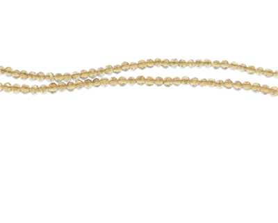2mm Champagne AB Finish Faceted Glass Bead, 14" string 2mm Champagne AB Finish Faceted Glass Bead, 14" string