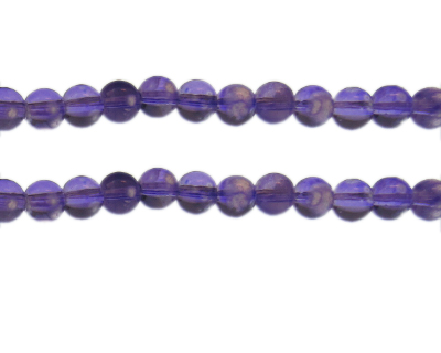 8mm Purple Blossom Spray Glass Bead, approx. 37 beads