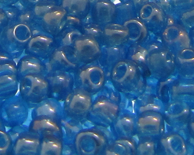 6/0 Turquoise Transparent Glass Seed Beads, 1oz. bag