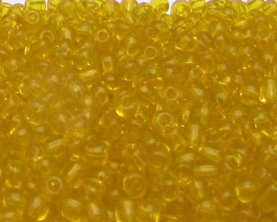 11/0 Yellow Transparent Glass Seed Bead, 1oz. Bag