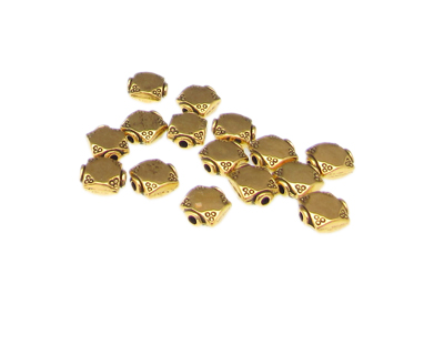 8mm Metal Gold Spacer Bead, approx. 15 beads