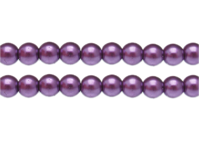 (image for) 10mm Purple Glass Pearl Bead, approx. 22 beads