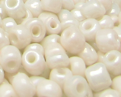 6/0 Off-White Opaque Glass Seed Bead, 1oz. Bag