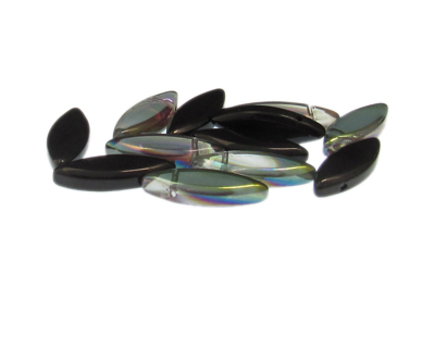 22 x 8mm Luster Drop Pressed Glass Bead, 12 beads