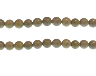 8mm Pale Gray Jasper Gemstone Bead, approx. 23 beads