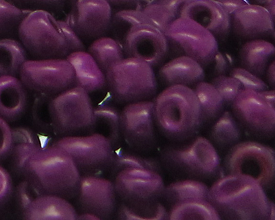 6/0 Dark Purple Opaque Glass Seed Bead, 1oz. Bag