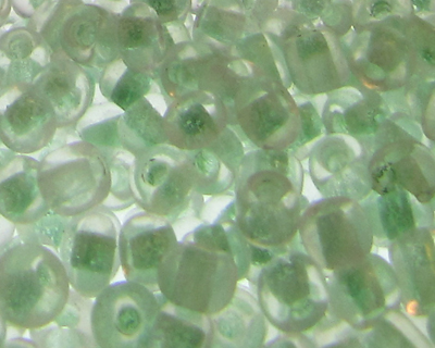 6/0 Soft Green Inside-Color Glass Seed Bead, 1oz. Bag
